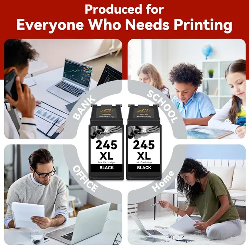 Miniatura 6 de 245XL - Cartuchos de tinta negra compatibles con Canon PG-245 245 XL PG-245XL para PIXMA TR4520 TS302 MG2525 TR4527 TS3322 MG3022 MX490 TS202