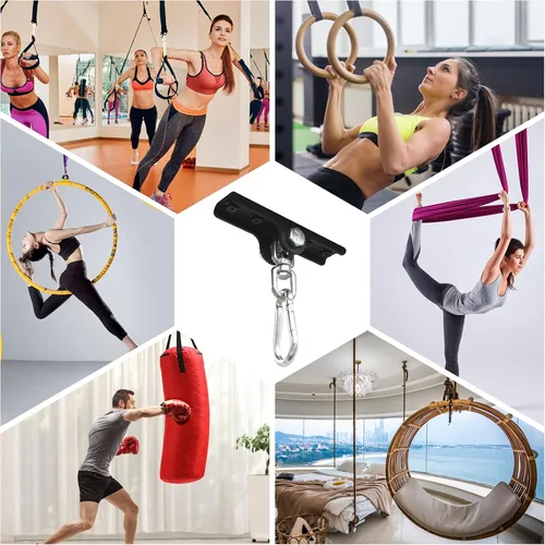 Miniatura 5 de Colgador de saco de boxeo pesado, gancho de viga de madera para colgar bolsas pesadas, soportes giratorios de 360° para entrenamiento de boxeo, Muay