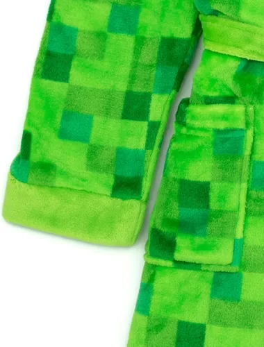Miniatura 5 de Minecraft Albornoz Pixelated Creeper Gamer Regalo Niños Albornoz