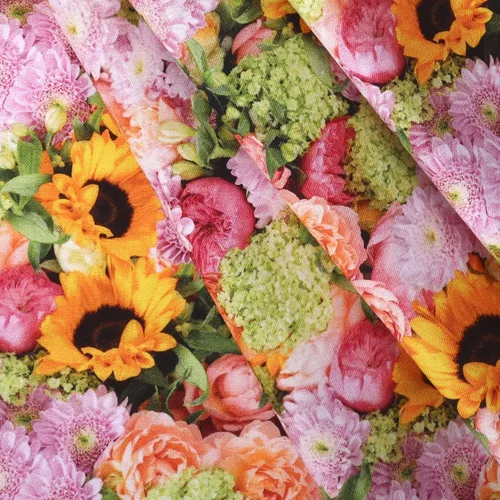 Miniatura 2 de Mook Fabrics Tela floral [45 pulgadas de ancho] – Material ligero, 100% algodón para acolchado, detalles de decoración del hogar Artes, Amarillo