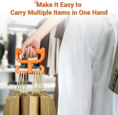 Miniatura 5 de Paquete de 2 bolsas de comestibles con asa para bolsas de plástico, cada una tiene capacidad para 100 libras, duradera, multiusos, resistente