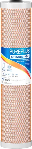 Miniatura 13 de PUREPLUS Kit combinado de cartucho de filtro de agua de 3 etapas para toda la casa de 4.5 x 20 pulgadas con sedimento, KDF y carbón activado