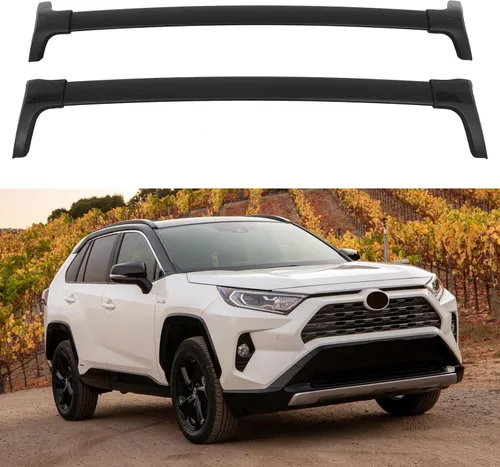 Miniatura 19 de SCITOO compatible con Rover LR3 Sport Utility 2005-2009, 2010-2016 Rover LR4 Sport Utility Juego de Barras Transversales de Techo de Aleación