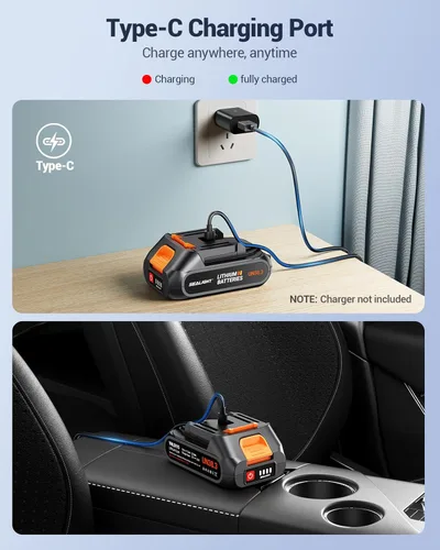 Miniatura 6 de SEALIGHT Aspiradora portátil sin cable, succión de alta potencia y plumero de aire, aspiradora de mango 7 en 1 para automóvil, oficina, mascotas