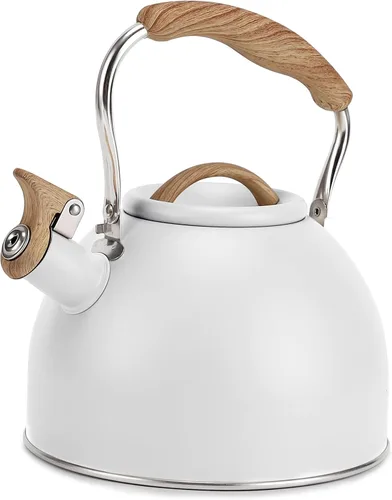 Miniatura 12 de Tetera, Vegoran Tetera Silbante de 100 OZ / 3 Litros, Teteras para Estufa de Acero Inoxidable Grado Alimenticio con Mango Plegable