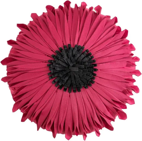 Miniatura 22 de Almohada redonda suave y redonda con forma de girasol, cojín en forma de margarita, hecha a mano, almohada decorativa de flores de felpa suave