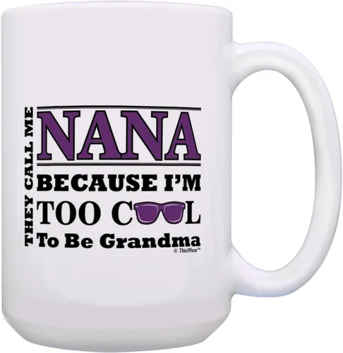 Miniatura 12 de ThisWear Regalo del Día de la Madre para Mimi Too Cool to Be a Grandma Gafas de sol de regalo de 11 oz taza de café de cerámica con asa