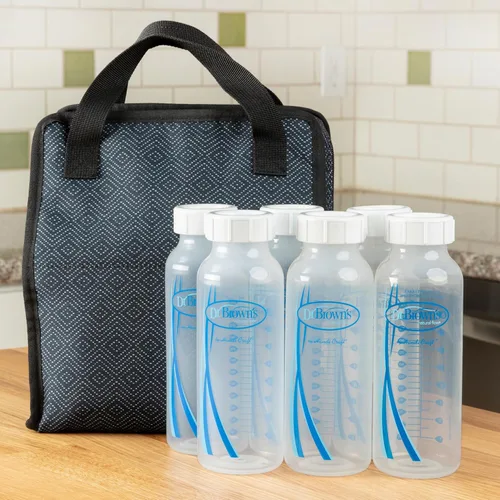 Miniatura 5 de Dr. Brown's Tapones de almacenamiento/viaje estrechos para biberones anticólicos Options+ para bebé, se ajusta a 8 oz/250 mL y 4 oz/120 mL, sin BPA