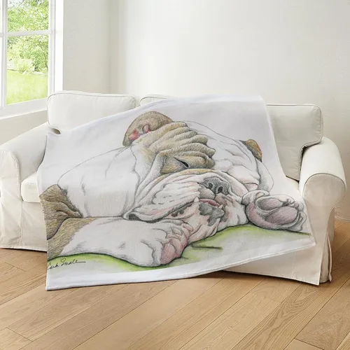 Miniatura 5 de CafePress Sleepy - Manta de bulldog inglés súper suave, manta de felpa de forro polar, 60 x 50 pulgadas
