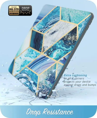 Miniatura 4 de i-Blason Cosmo - Funda para iPad de 9ª/8ª/7ª generación, iPad 10.2 (2021/2020/2019), triple pliegue de cuerpo completo con protector de pantalla Azul
