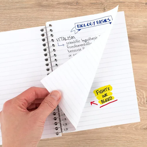 Miniatura 4 de Five Star - Cuaderno de espiral, 1 materia, papel con líneas universitarias, tamaño personal, 4-3/8" x 7", 80 hojas, combate el sangrado de tinta
