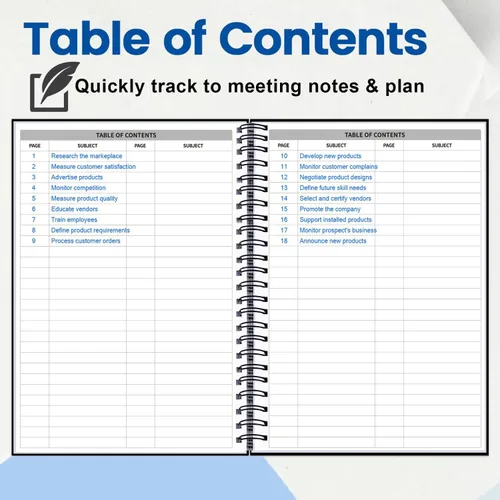 Miniatura 3 de Paquete de 2 cuadernos de notas de reuniones para organización del trabajo, cuadernos para tomar notas, planificador de trabajo, cuaderno A4 paquete