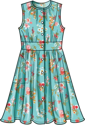 Miniatura 5 de Simplicity Vestido para niños y niñas, top corto y pantalones sin botones, paquete de patrón de costura, código de diseño S9761, tallas 3-4-5-6