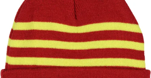 Miniatura 4 de DC Comics The Flash Chrome Weld Jacquard Logo Cuff Pom Beanie Hat, Rojo