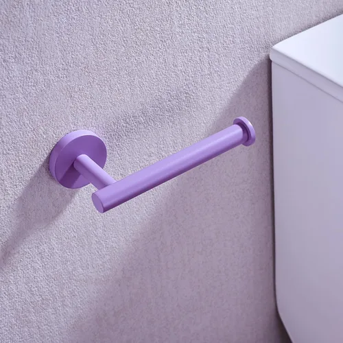 Miniatura 15 de Soporte de papel higiénico para baño, soporte para papel higiénico TP montado en la pared Blanco