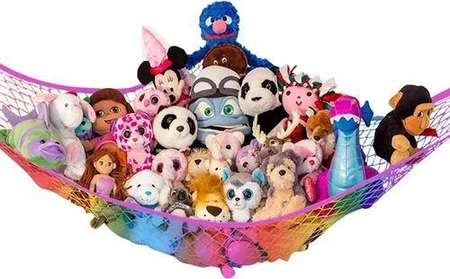 Miniatura 35 de Lilly's Love Hamaca para animales de peluche, organizador colgante de esquina, almacenamiento de juguetes, red de almacenamiento de animales