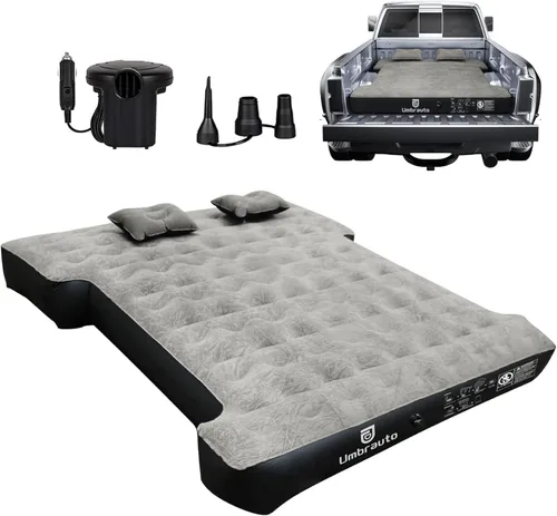 Miniatura 10 de Colchón de aire Umbrauto para camas de camión cortas de tamaño completo de 5.5-5.8 pies, colchón de aire inflable para tienda de camión con bomba