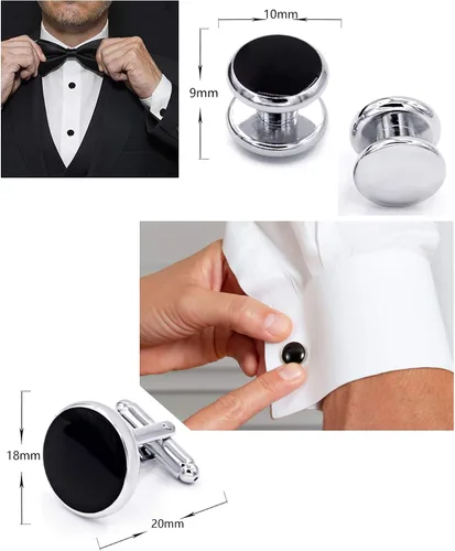 Miniatura 3 de Zealmer gemelos de acero inoxidable 316L para hombres, negocios, bodas, 1 par