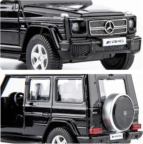 Miniatura 3 de TGRCM-CZ - Modelo de coche a escala 1/36 G63 de fundición, coche de juguete de aleación de zinc G Wagon para niños, coche de juguete de vehículos