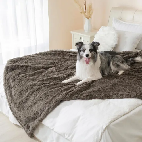 Miniatura 32 de gogobunny Manta impermeable para perros para perros grandes, gatos, cachorros, manta reversible de piel sintética para mascotas, lavable, protección