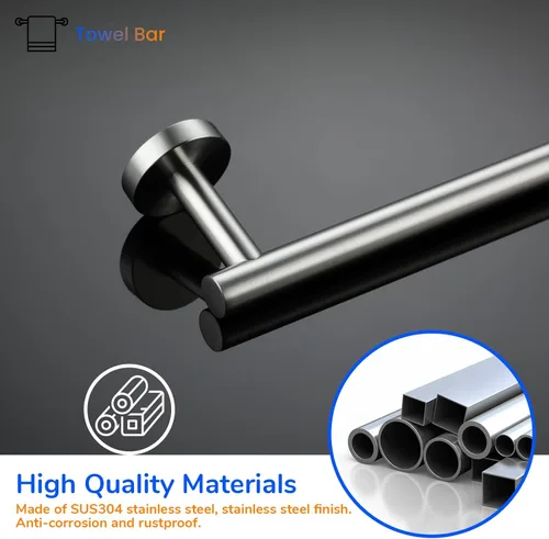 Miniatura 4 de Miyili Toallero de baño de acero inoxidable de 12 pulgadas para baño, soporte de toalla de cocina, montaje en pared, acabado cepillado, A01N30A