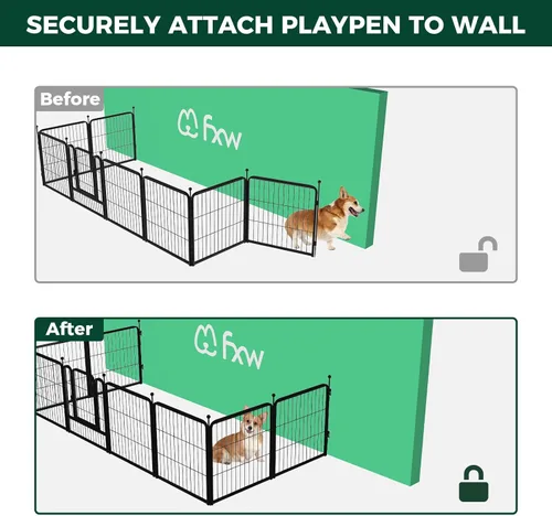Miniatura 4 de FXW Anclaje de valla a pared (paquete de 4) para uso con corralito para perros en patio, jardín, puertas, chimenea, interior/exterior, se adapta a