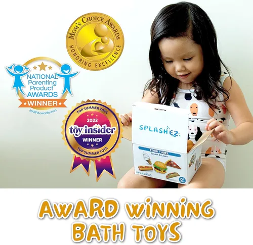 Miniatura 5 de Juguetes de baño SplashEZ Juguetes de baño sin molde para niños y niños pequeños sin agujero para agua Tamaño ideal para manos pequeñas