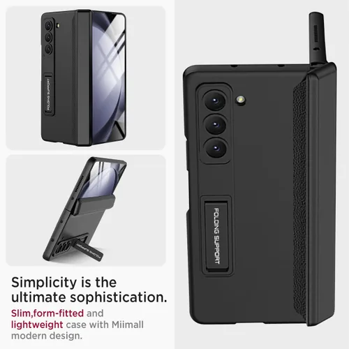 Miniatura 5 de Miimall Funda compatible con Samsung Galaxy Z Fold 5, [bisagra magnética de protección completa] [protector de pantalla integrado]