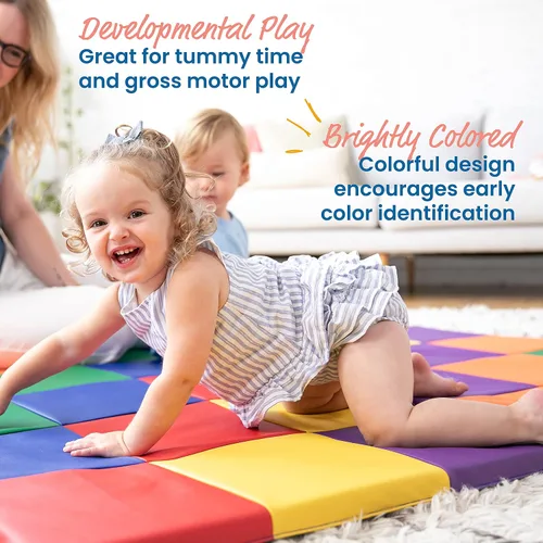 Miniatura 3 de ECR4Kids SoftZone Tapete de Actividades de Retazos, Tapete de Juego Plegable, Surtido