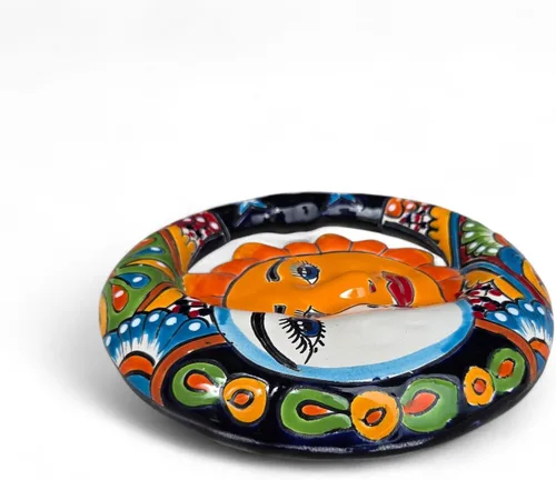 Miniatura 5 de Eclipse - Figura de pared pintada a mano para interiores y exteriores, multicolor, esmaltada