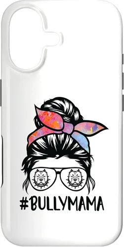 Miniatura 32 de American Bully Mom Messy Bun Hair Glasses, Bully Mama Case for iPhone 16