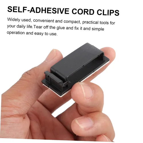 Miniatura 9 de Hemobllo Ganize Your Desk - 10 clips organizadores de cables autoadhesivos para auriculares, cables de cargador de teléfono