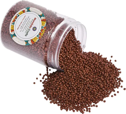 Miniatura 39 de Mandala Crafts Cuentas de cristal 6/0 para abalorios – 2500 cuentas redondas negras pequeñas Rocaille de 0.157 pulgadas para hacer joyas, collares