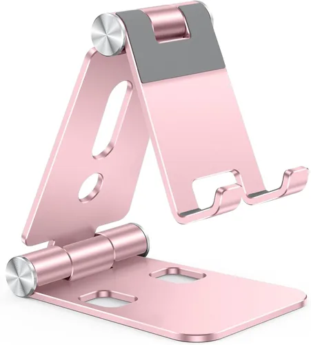Miniatura 14 de OMOTON Soporte plegable para teléfono celular, C4 soporte de teléfono de aluminio portátil, base de acoplamiento ajustable para teléfono compatible