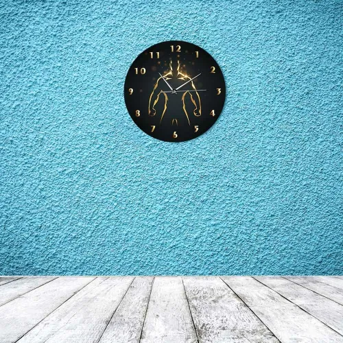 Miniatura 3 de The Geeky Days Reloj de tiempo de entrenamiento de fuerza, arte deportivo, gimnasio, sin tictac, reloj de pared para fitness, culturismo