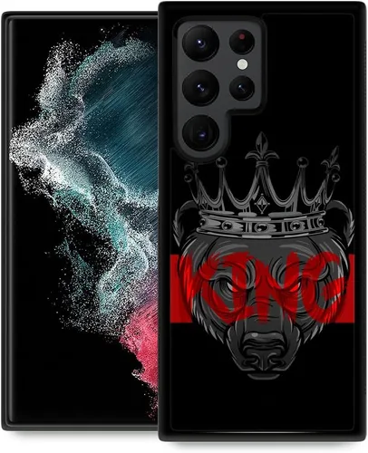 Miniatura 10 de Funda compatible con Samsung Galaxy S22 Ultra, funda protectora antideslizante y a prueba de golpes para hombres y mujeres, goma de silicona suave +