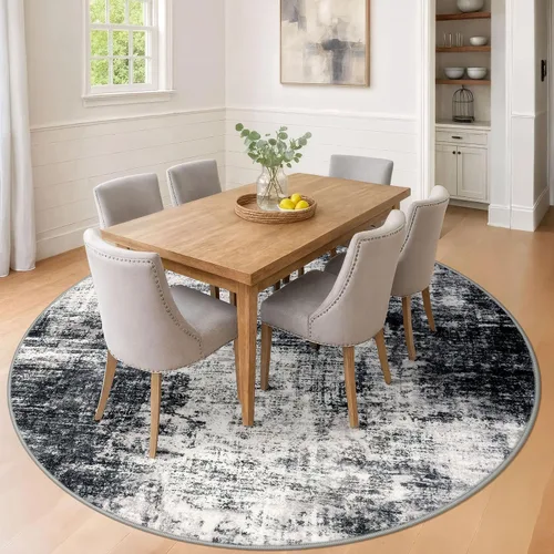 Miniatura 1124 de IOHOUZE Alfombra abstracta lavable de 3 x 12 pies para pasillos, antideslizante para cocina, camino de entrada de lana sintética para interiores