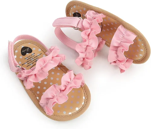 Miniatura 22 de Sandalias de verano para bebés, niñas y niños, unisex, antideslizantes, suela suave, transpirable, para primeros pasos, zapatos de playa al aire