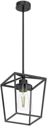 Miniatura 4 de Luces colgantes negras para isla de cocina, 1 luz de granja para cocina, iluminación colgante sobre la isla, jaula de metal, luces colgantes