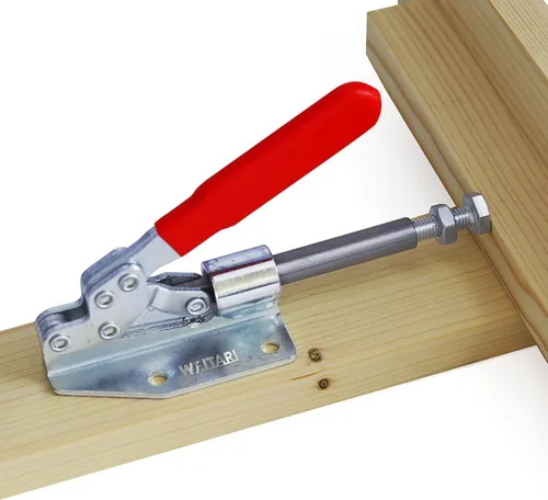 Miniatura 5 de Abrazadera de palanca ajustable, botón de extracción rápida, abrazadera de palanca de acción de empuje de 397 libras, capacidad de 1.181 in, carrera