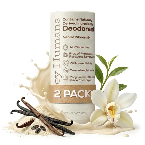 Miniatura 27 de Hey Humans Desodorante, desodorante sin aluminio para mujeres y hombres, contiene ingredientes de origen natural, control de olores todo el día