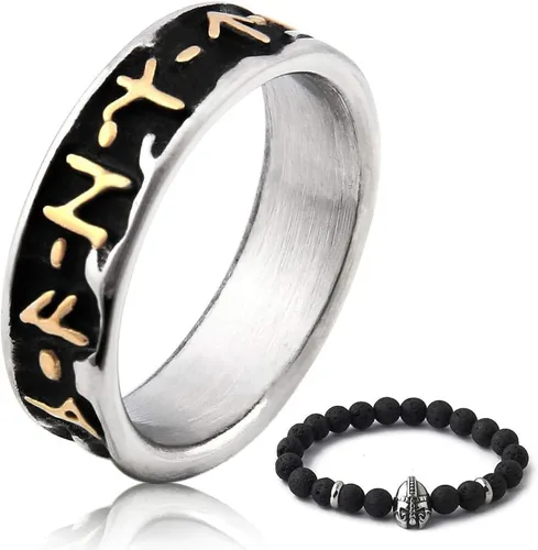 BAVIPOWER Colgante de cabeza de lobo vikingo Fenrir de acero inoxidable, collar nórdico, potente joyería pagana para hombres y mujeres, protección