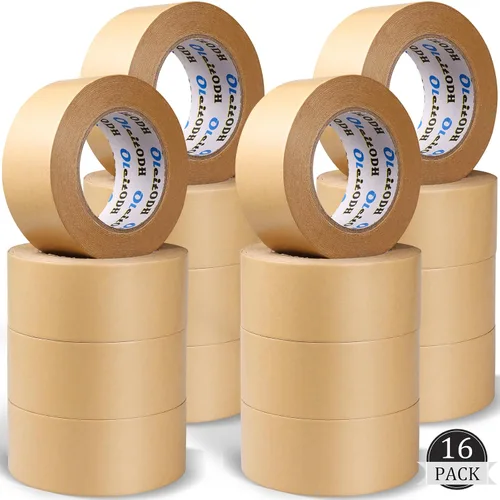 Miniatura 14 de Oleitodh 36 rollos de cinta de embalaje marrón con dispensador, cinta de envío resistente de 1.88 pulgadas x 60 yardas, repuestos de cinta