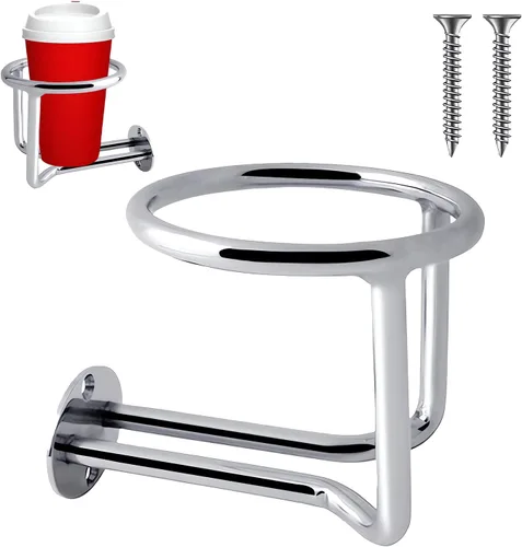 Soporte para vasos de acero inoxidable de grado 304 para barco, resistente, para bebidas acuáticas, yates marinos, camiones (1 unidad)