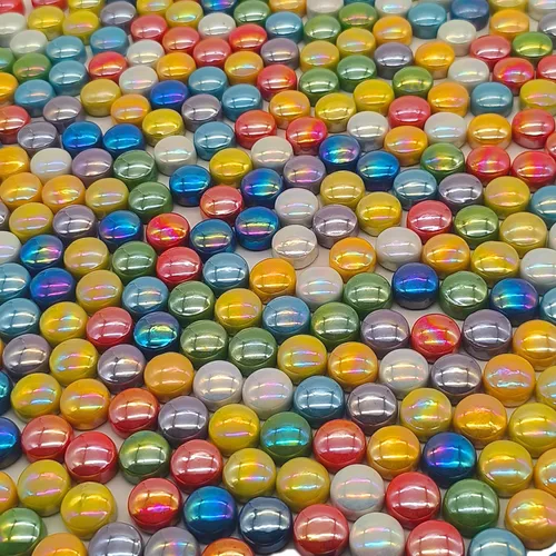 Miniatura 8 de Mosaico redondo para manualidades, 0.472 in, piezas de mosaico de vidrio de colores surtidos para suministros de arte, kit de fabricación de mosaico