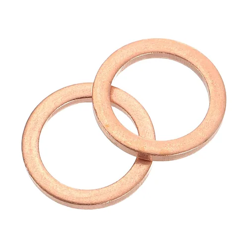 Miniatura 16 de uxcell Arandela Plana M6, 50 Piezas Arandelas de Anillo Plano de Cobre de 12mm de Diámetro Exterior Junta de Sellado de Metal para Tornillos, Pernos