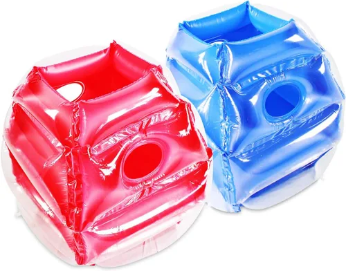 Miniatura 9 de 2 piezas de parachoques inflables para niños, pelota de rebote para niños, bolas de sumo para niños, pelota de juego de césped para niños al aire