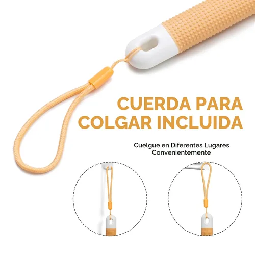 Miniatura 6 de Backski Limpiador corporal antideslizante para ducha, cepillo de ducha de mango largo con cerdas rígidas y suaves, limpiador de espalda exfoliante