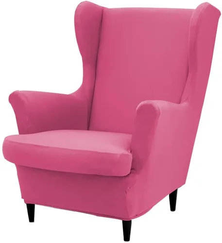 Miniatura 23 de Fundas para silla Wingback, 2 piezas, fundas elásticas para sillón de ala de color sólido con parte inferior elástica, protector de muebles