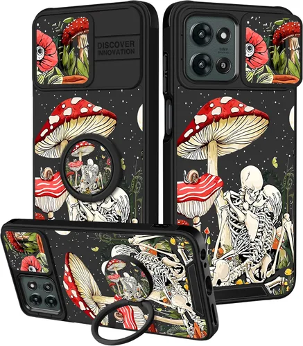 Miniatura 64 de Funermei Funda para Moto G Play 4G 2024 – Funda para teléfono para mujeres y niñas, diseño único de gato y libros, diseño único con funda